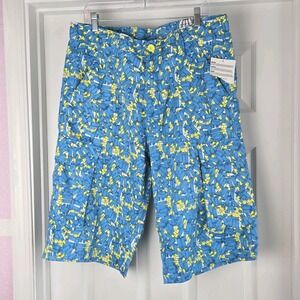 CLH‎ Creating Limitless Heights Long Cargo Shorts Blue Bullets Mens Size 36 x 15